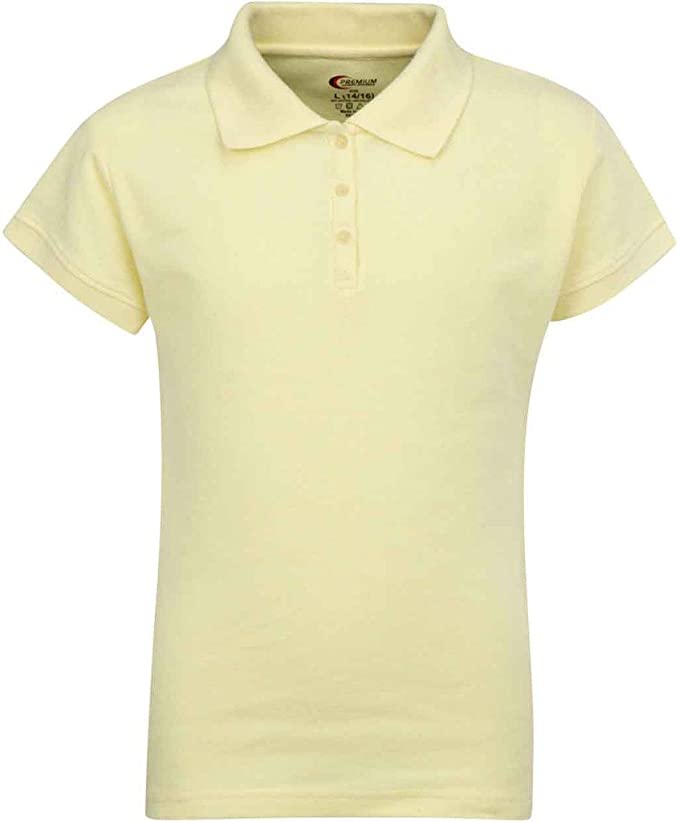 Girls Short Sleeve Pique Polo Shirt