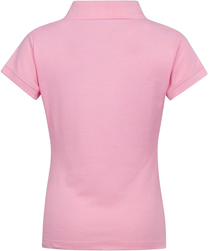 Girls Short Sleeve Pique Polo Shirt